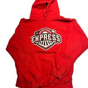 Round Rock Express Pro-Weave Red Pullover Sweatshirt Hoodie Size Small